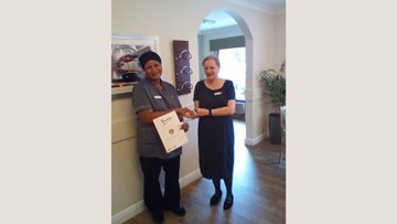 Colleague celebrates 15 years of service at Hodge Hill care home